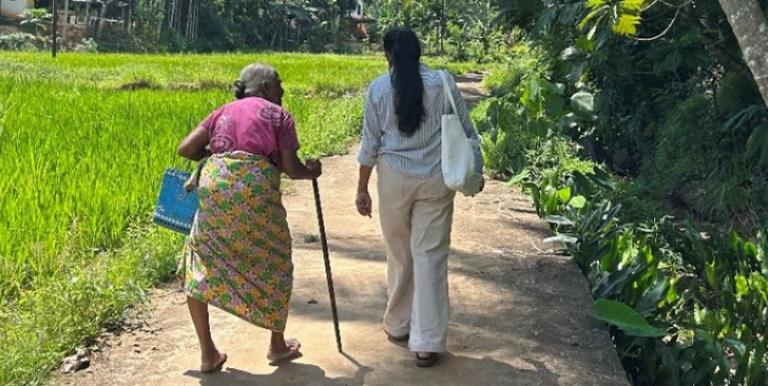 Most older persons are not asking for institutionalization but for the basic conditions needed to live their later years with dignity, including support for food, health care, and mobility. Photo credit: Nilupulee Rathnayake.