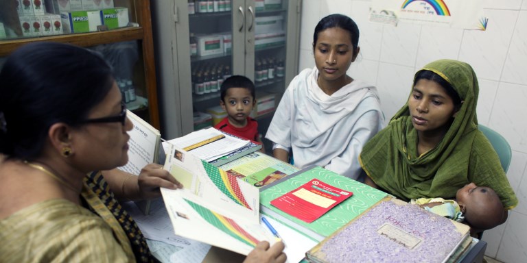 The Urban Primary Health Care Project in Bangladesh  required a systematic behavior change communication program in order to improve the delivery of services geared toward women and children. Photo credit: ADB.