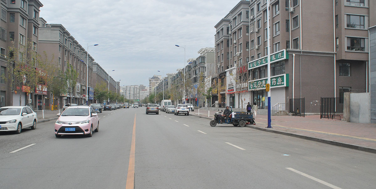 Alleys, sidewalks, and road safety features are an important part of an inclusive city. Photo credit: Liaoning Provincial Project Management Office.  
