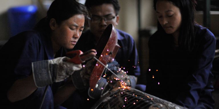 A study shows women who undertake vocational training are more likely to join the labor force. Photo credit: ADB.