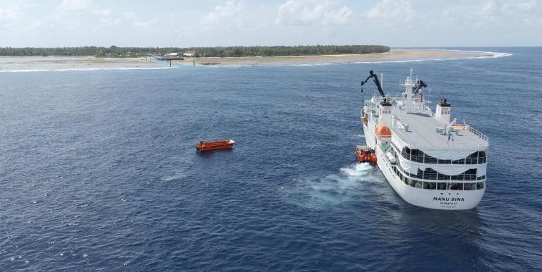 The Government of Tuvalu’s initiatives to strengthen maritime infrastructure include port upgrades in Funafuti and the outer islands. Photo by consultant.