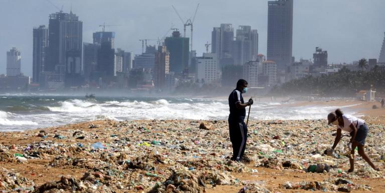 Sri Lanka generates over 1.6 million metric tonnes of plastic waste annually, with approximately 70 percent attributed to single-use plastics. Photo credit: ADB. 