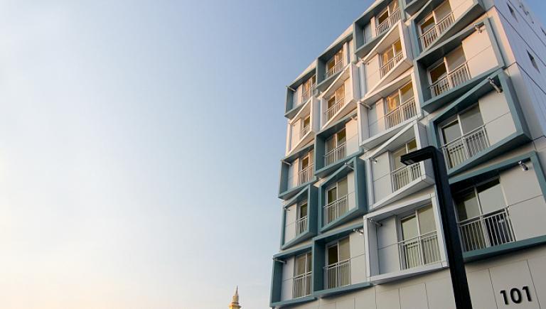 The Gayang Complex in Seoul was built using the modular construction system. Photo credit: KICT.