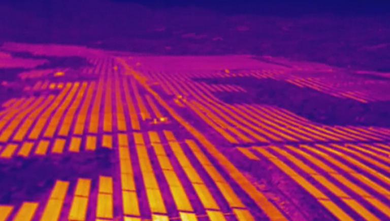 A drone equipped with Light Detection and Ranging (LIDAR) sensors and thermal cameras captured this image of a solar farm in the Philippines. Photo credit: Aero 360 International.